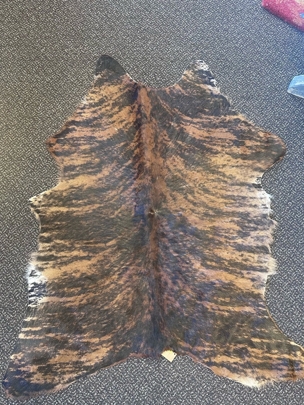 Brindle Cowhide Rug - Natural Brown and Black